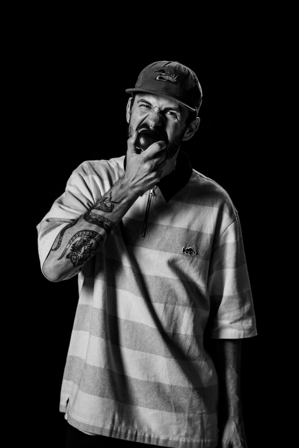 Nils Arne Tamm being a hungry podcast producer