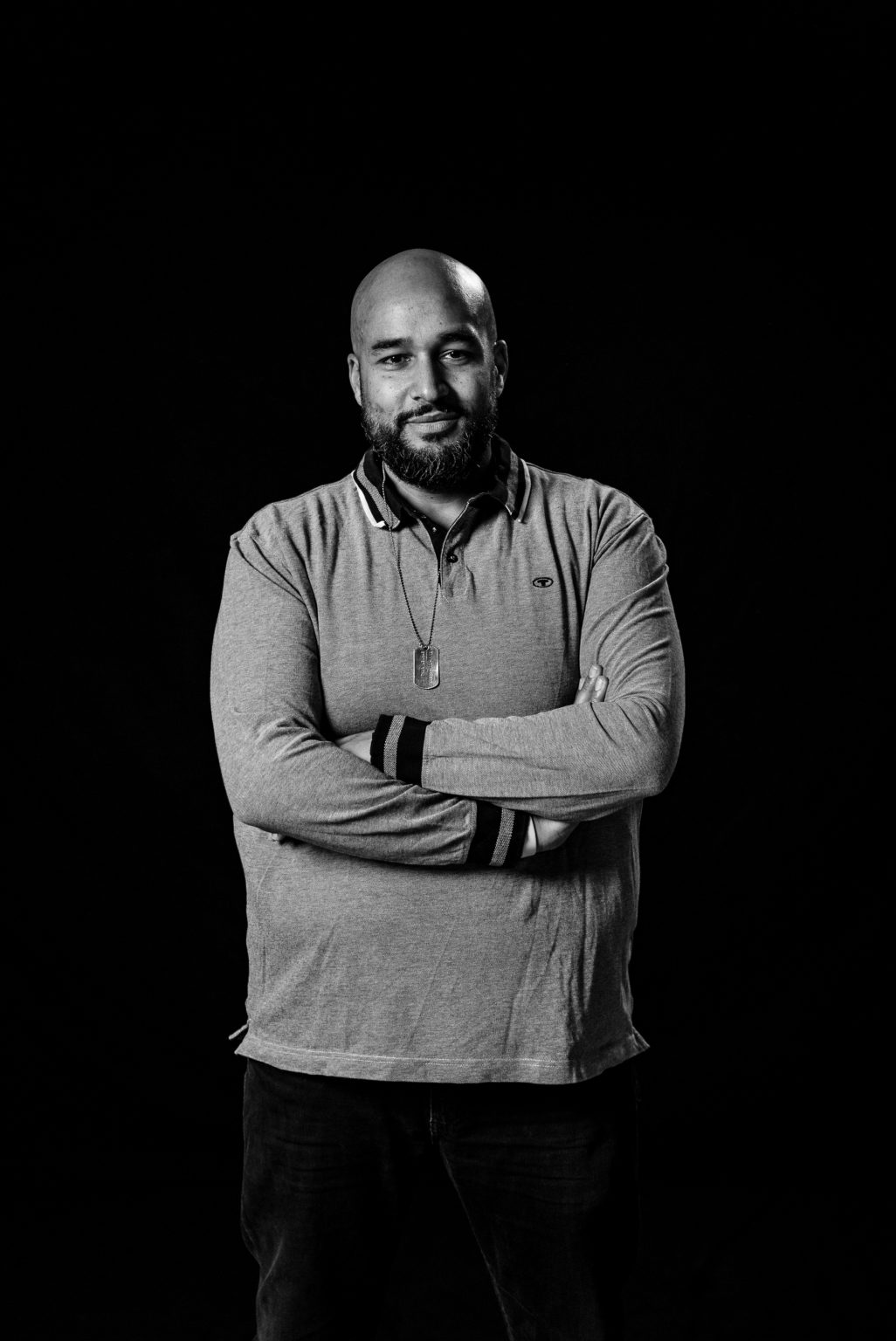 Philip Ibrahim posing alone